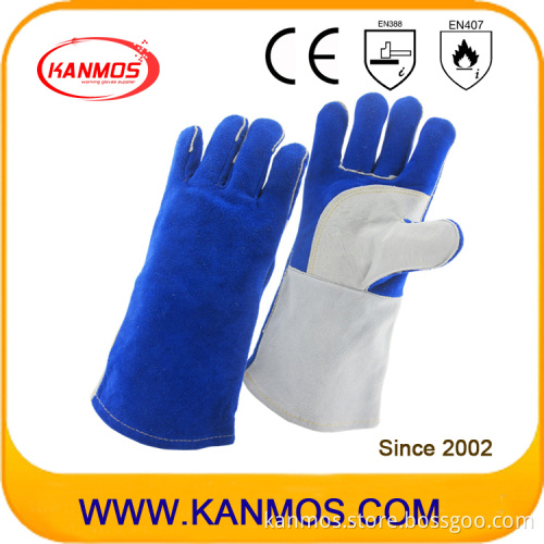 Anti-Hot Cowhide Leather Industrial Safety Welding Work Glove (11108)